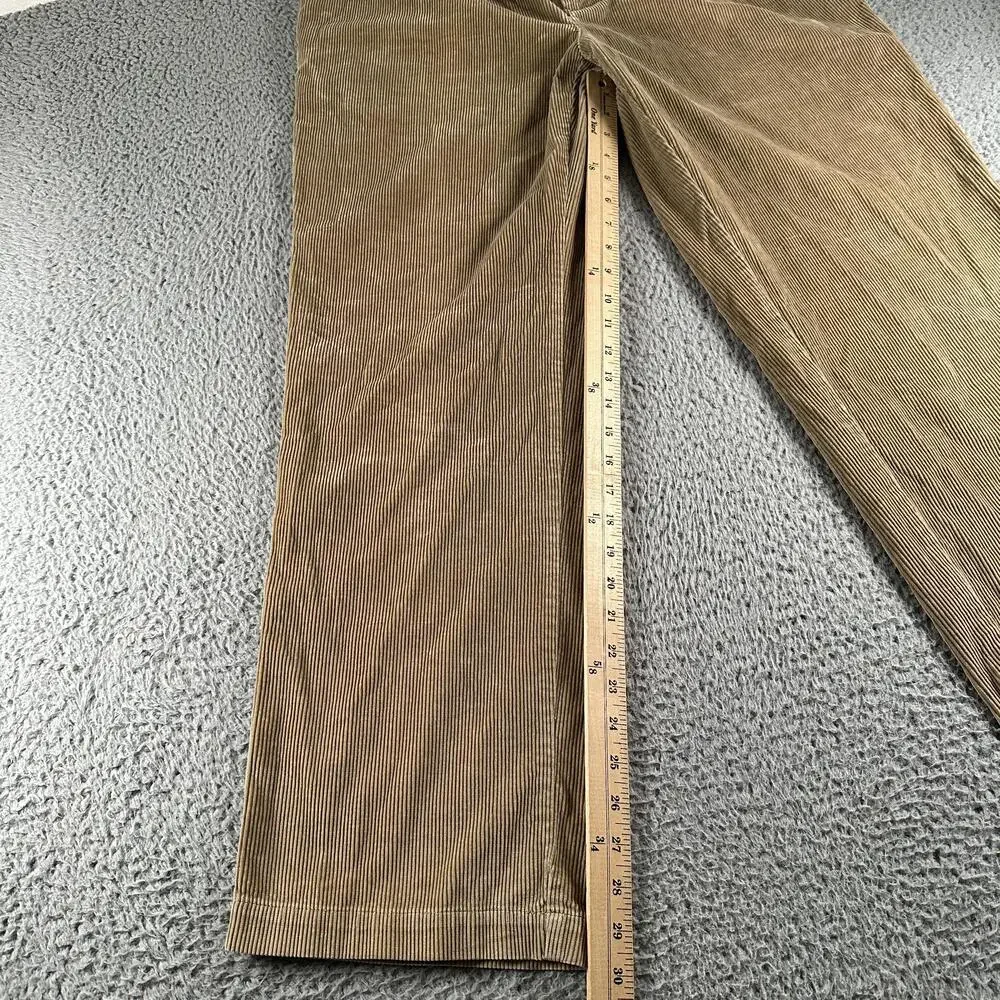 Vtg Tommy Hilfiger Corduroy Pants Mens 34x32 Beige Pleated Straight Chino Casual